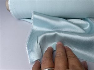 Fastvævet viscose - crepe de chine look i azzurro